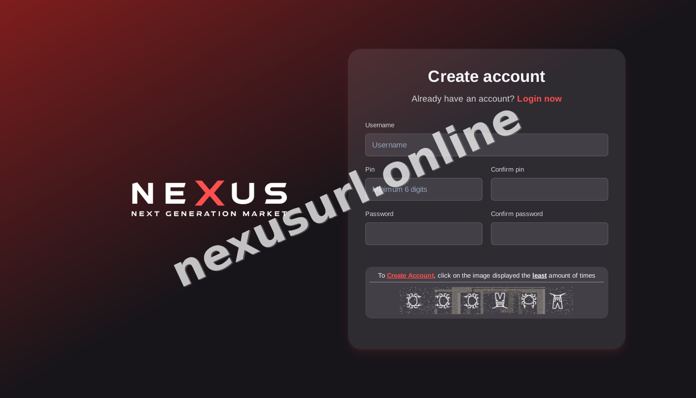 Nexus Market Url interface — view 1