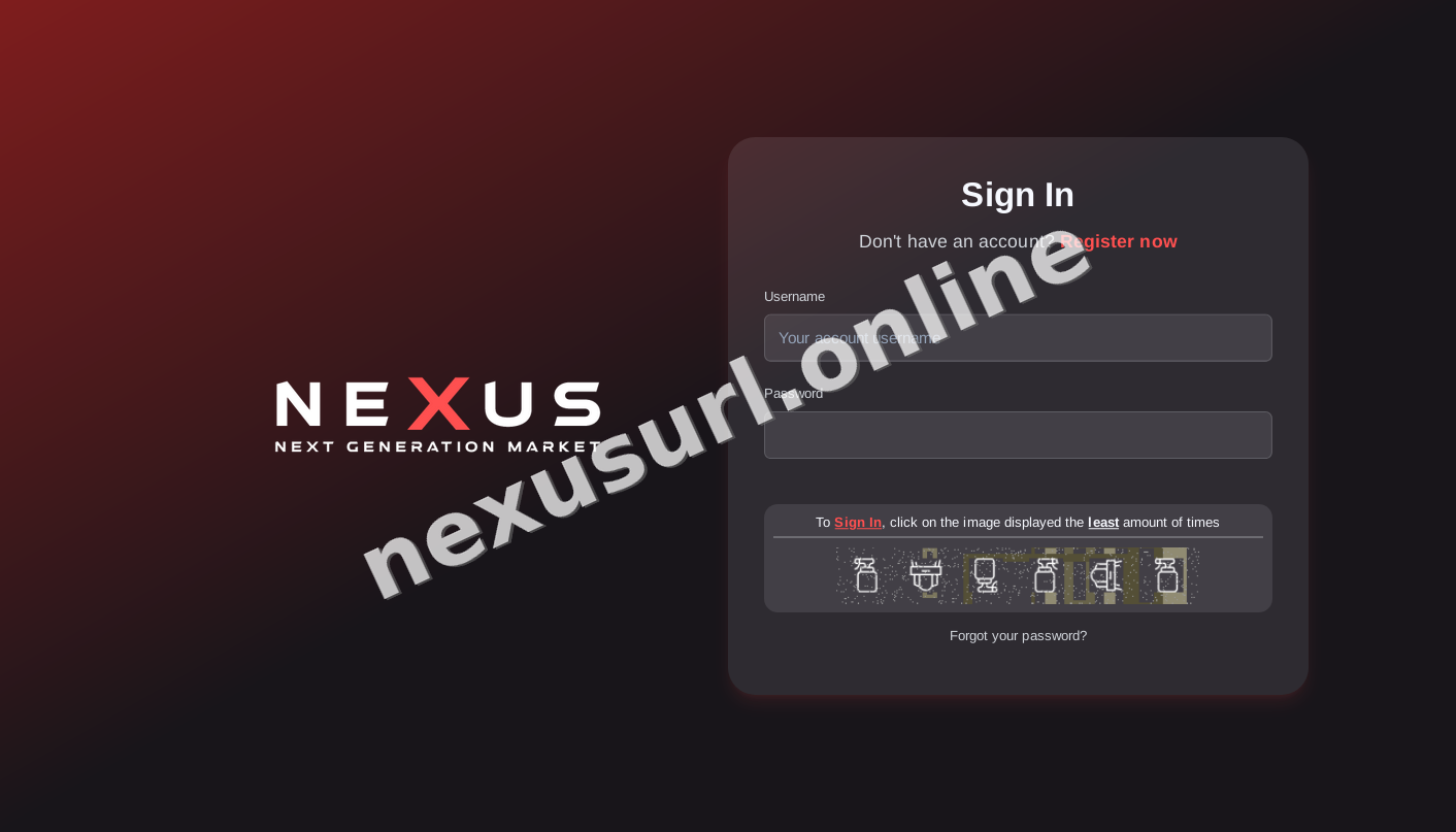 Nexus Market Url interface — view 4